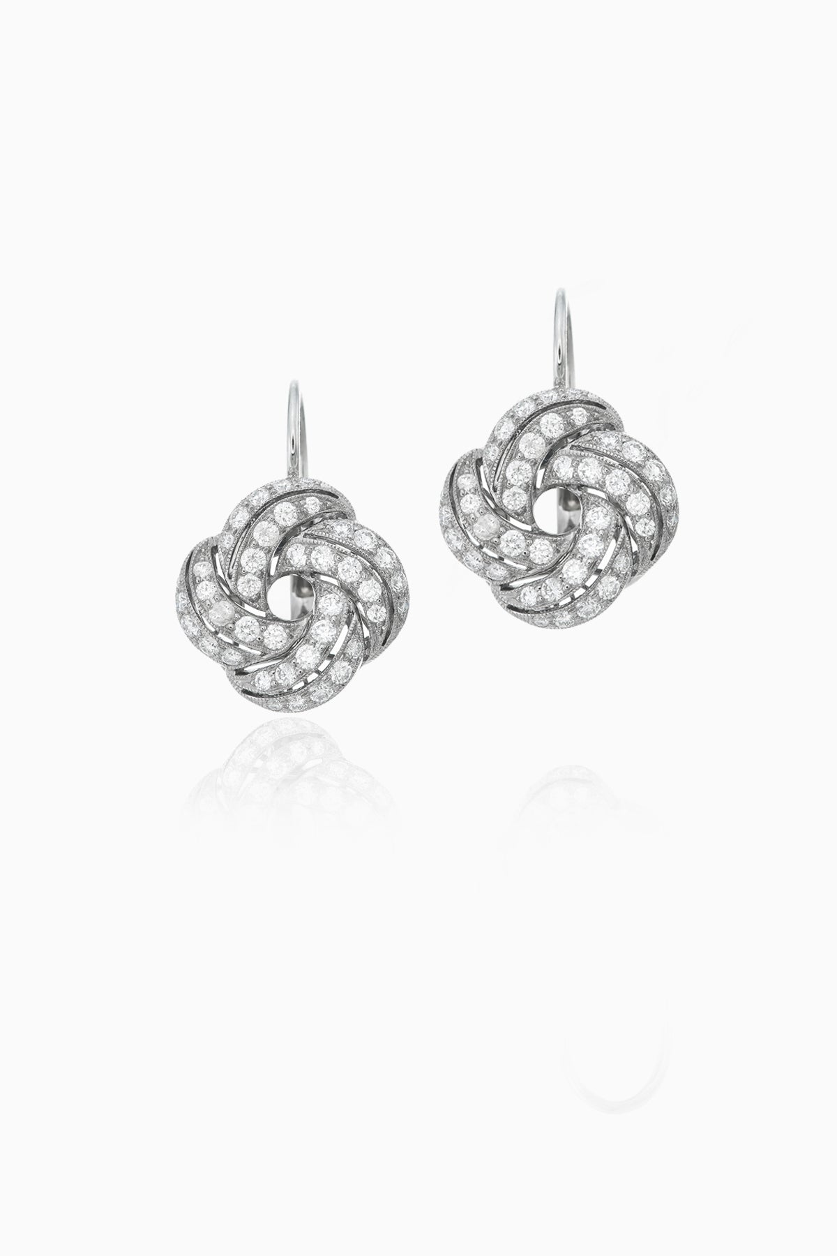 Ray of Light - Nova Series Earrings  in White Gold