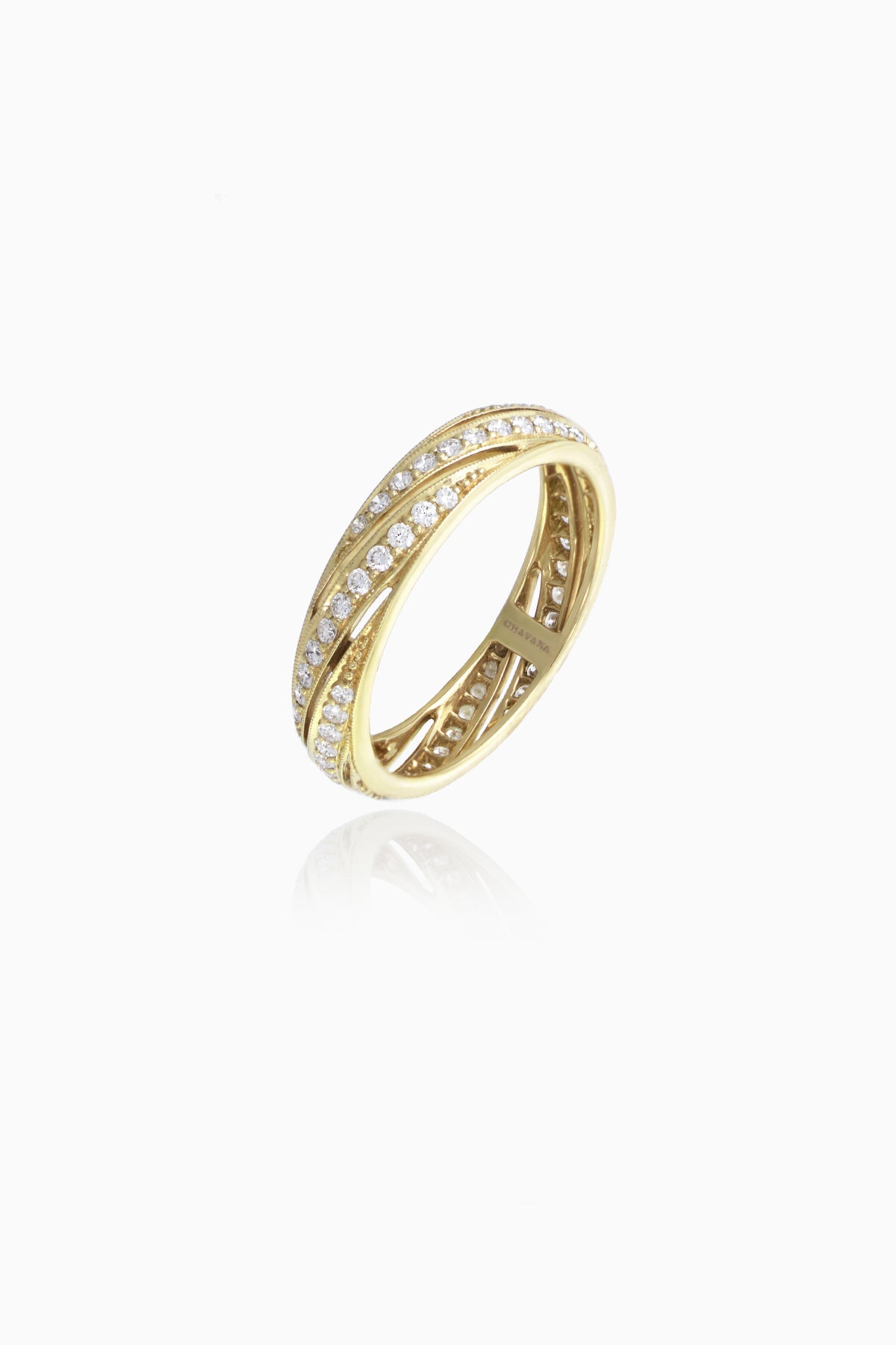 Ray of Light Band in Yellow Gold