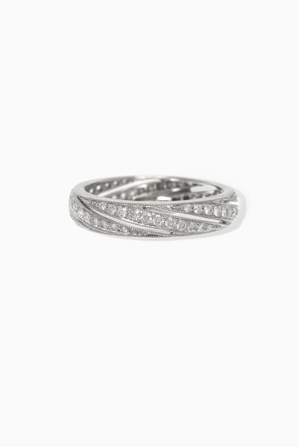 Ray of Light Band in  White Gold